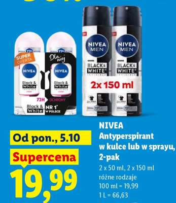 NIVEA Antyperspirant w kulce lub w sprayu, 2-pak
