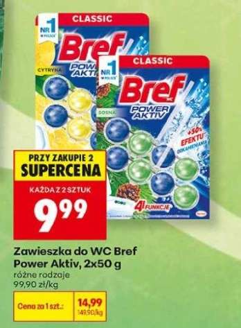 Zawieszka do wc Bref Power Aktiv 2x50 g