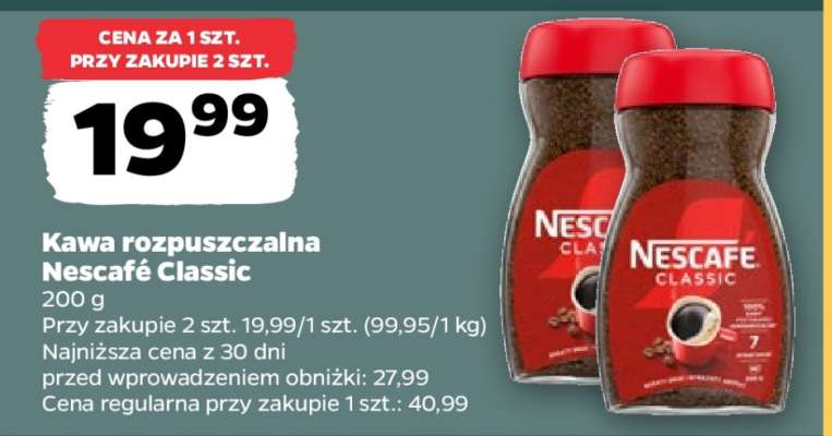 Kawa rozpuszczalna NESCAFÉ CLASSIC