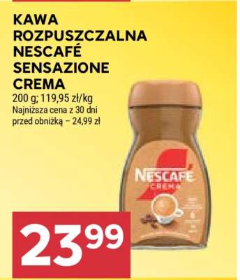 Kawa rozpuszczalna NESCAFÉ SENSAZIONE CREMA