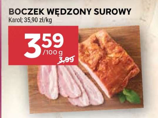 Boczek wędzony surowy