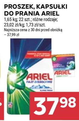 Proszek, kapsułki do prania Ariel