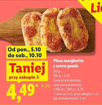 Pinsa margherita z serem gouda