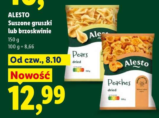 ALESTO Suszone gruszki lub brzoskwinie