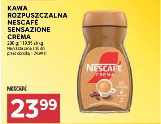 Kawa rozpuszczalna NESCAFÉ SENSAZIONE CREMA