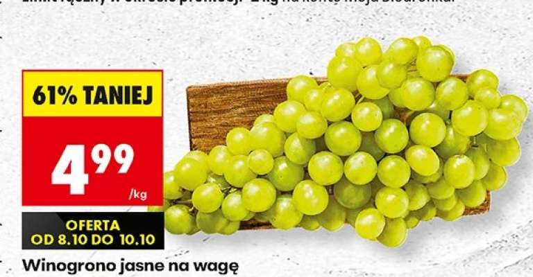 Winogrono jasne na wagę