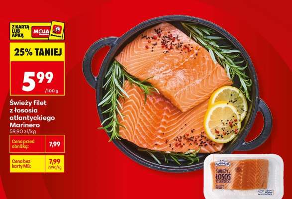 Świeży filet z łososia atlantyckiego Marinero