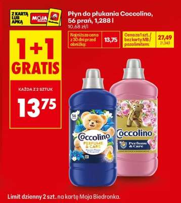 Płyn do płukania Coccolino, 56 prań, 1,288 l