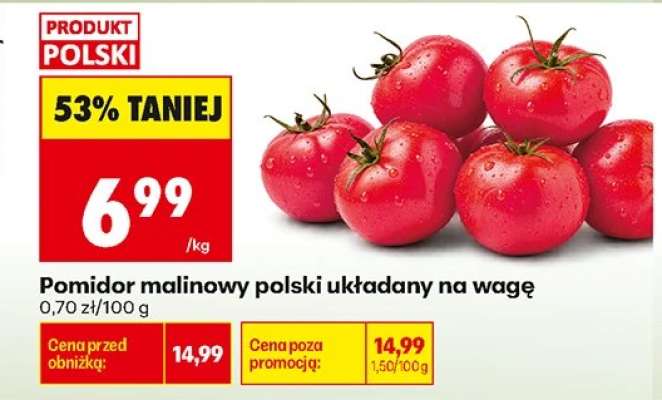 Pomidor malinowy polski układany na wagę