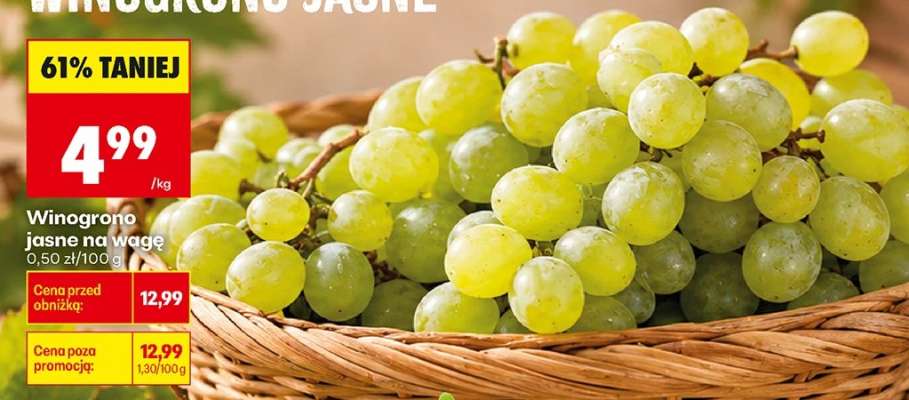 Winogrono jasne na wagę