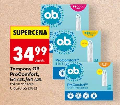 Tampony OB Procomfort, 54 szt./64 szt.