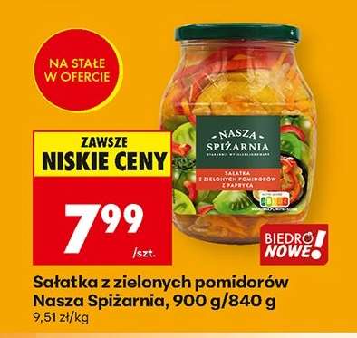 Sałatka z zielonych pomidorów Nasza Spiżarnia, 900 g/840 g