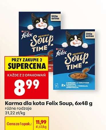Karma dla kota Felix Soup, 6x48 g
