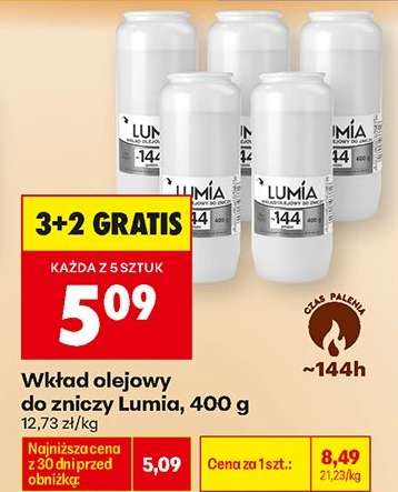 Wkład olejowy do zniczy Lumia, 400 g