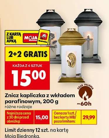 Znicz kapliczka z wkładem parafinowym, 200 g