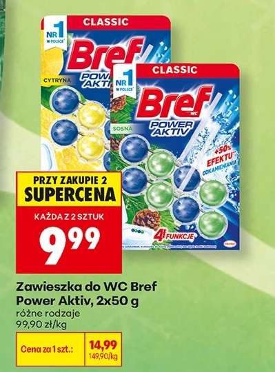 Zawieszka do wc Bref Power Aktiv 2x50 g