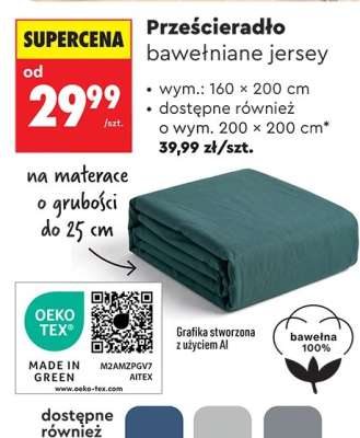Prześcieradło bawełniane jersey