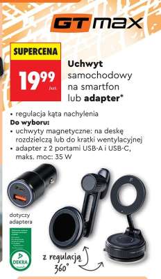 Uchwyt samochodowy na smartfon lub adapter