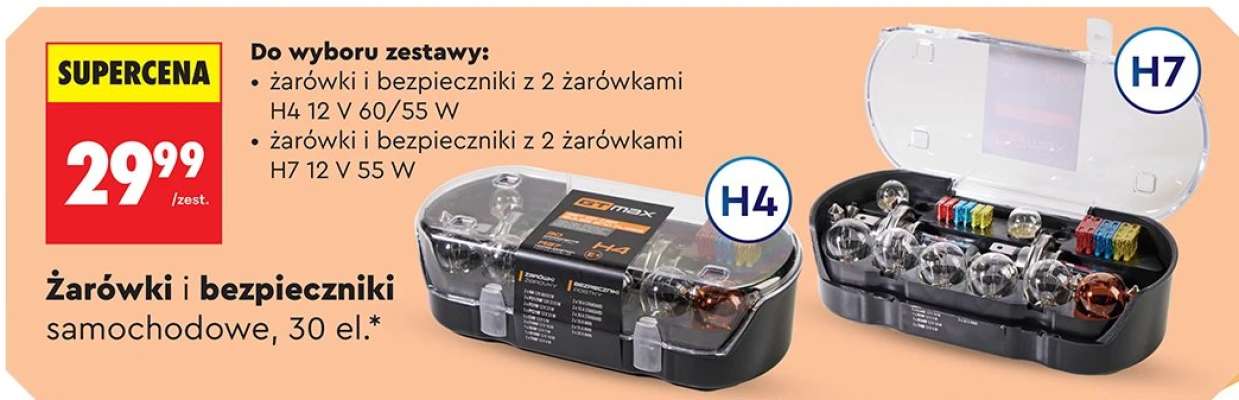 Żarówki i bezpieczniki samochodowe, 30 el.