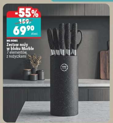 Zestaw noży w bloku Marble