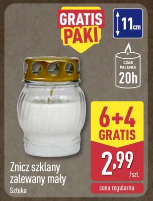 Znicz szklany zalewany mały