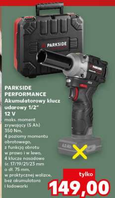 PARKSIDE PERFORMANCE Akumulatorowy klucz udarowy 1/2" 12 V