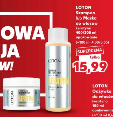 LOTON Szampon lub Maska do włosów keratyna 400/300 ml opakowanie