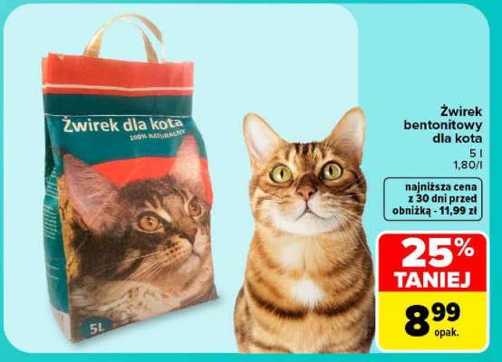 Żwirek bentonitowy dla kota
