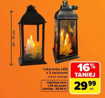 Latarenka LED z 3 świecami