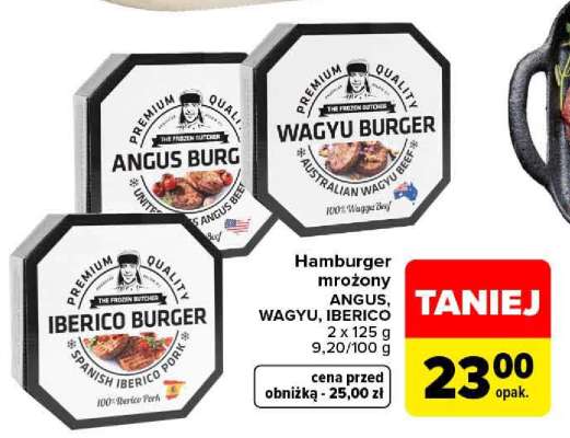 Hamburger mrożony ANGUS, WAGYU, IBERICO