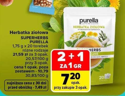 Herbatka ziołowa SUPERHERBS PURELLA