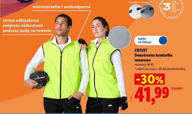 CRIVIT Dwustronna kamizelka rowerowa
