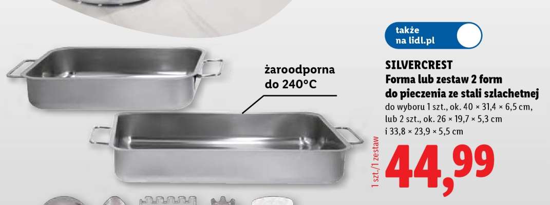 SILVERCREST Forma lub zestaw 2 form do pieczenia