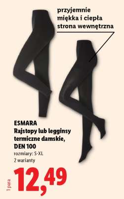 ESMARA Rajstopy lub legginsy termiczne damskie, DEN 100