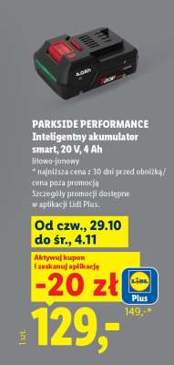 PARKSIDE PERFORMANCE Inteligentny akumulator smart, 20 V, 4 Ah