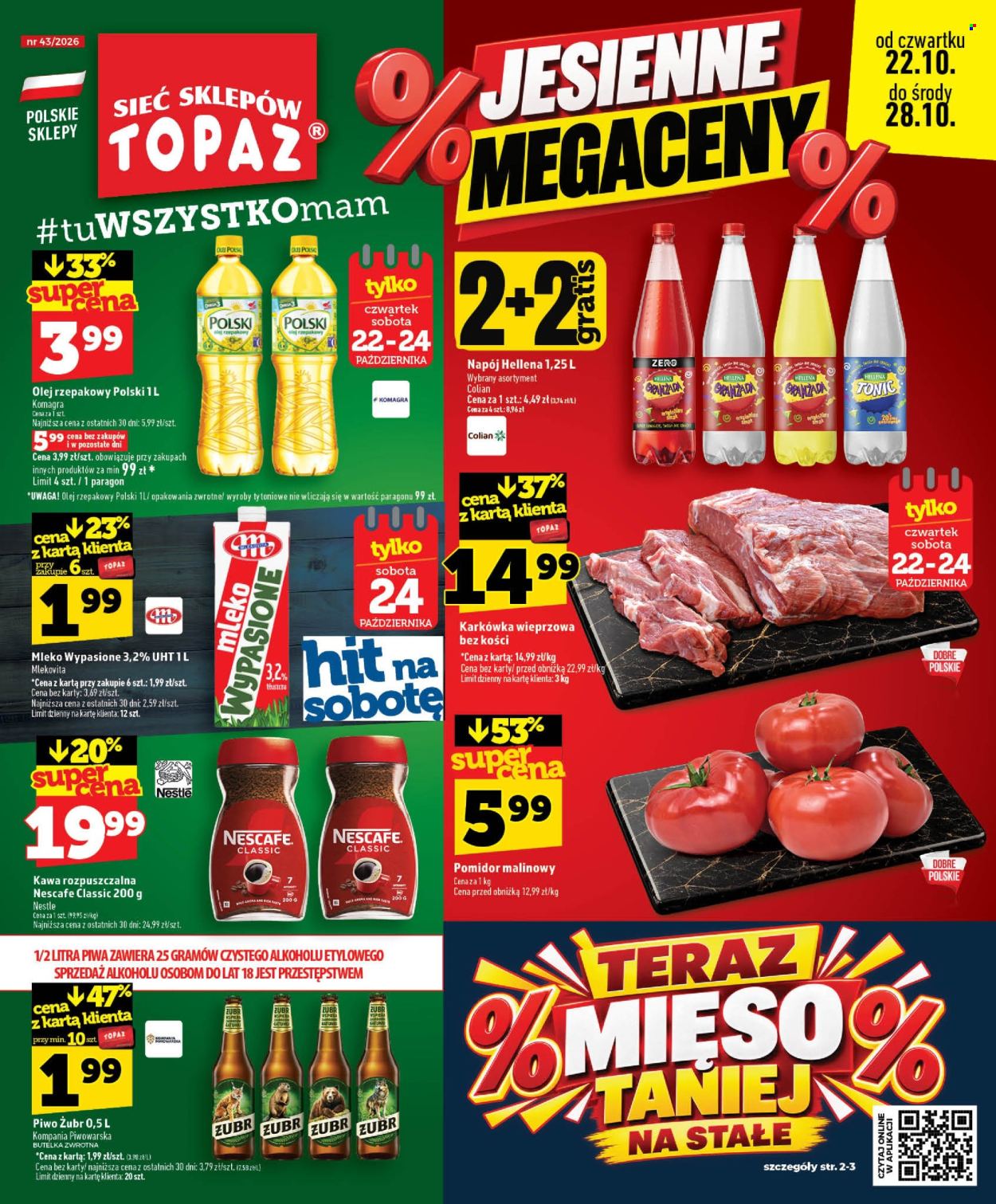 Gazetka Topaz - 22.10.2026 - 28.10.2026. Strona 1