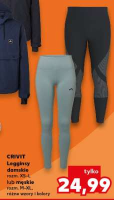 CRIVIT Legginsy damskie rozm. XS-L lub męskie rozm. M-XL, różne wzory i kolory