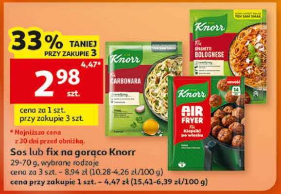 Sos lub fix na gorąco Knorr