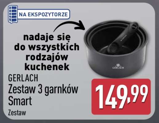 GERLACH Zestaw 3 garnków Smart