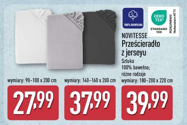NOVITESSE Prześcieradło z jerseyu