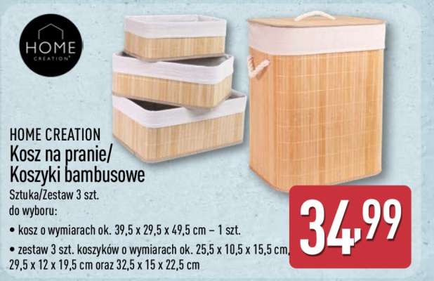 HOME CREATION Kosz na pranie/Koszyki bambusowe