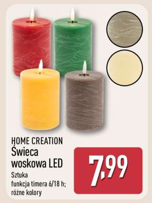 HOME CREATION Świeca woskowa LED
