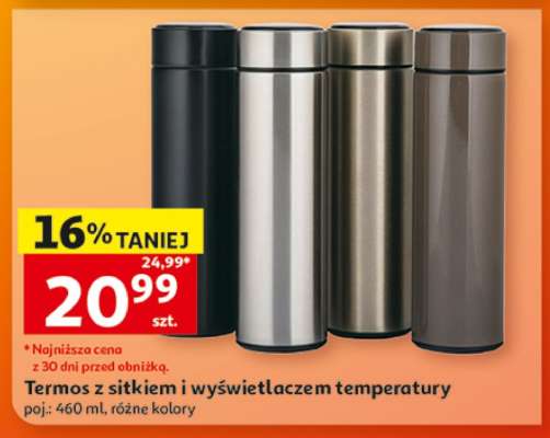 Termos z sitkiem i wyświetlaczem temperatury