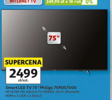 SMART LED TV 75" PHILIPS 75PUS7000