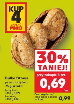 Bułka fitness pszenno-żytnia 75 g sztuka