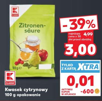 Kwasek cytrynowy 100 g opakowanie