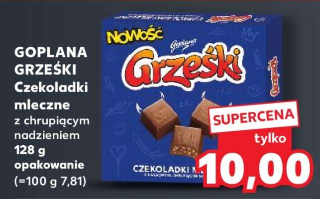 GOPLANA GRZEŚKI Czekoladki mleczne