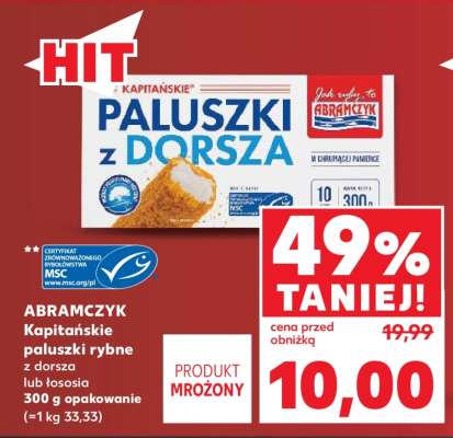 ABRAMCZYK Kapitańskie paluszki rybne z dorsza lub łososia