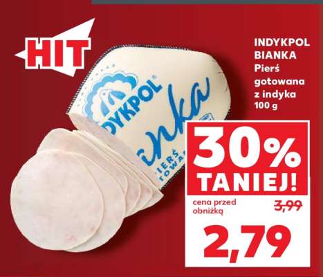 INDYKPOL BIANKA Pierś gotowana z indyka 100 g