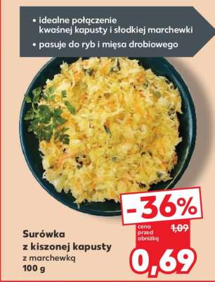 Surówka z kiszonej kapusty z marchewką 100 g